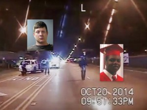 Chicago police officer Jason Van Dyke and Laquan McDonald.