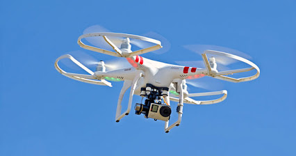 A flying drone with camera is an immersive journalism tool. (Columbia Journalism Review photo)