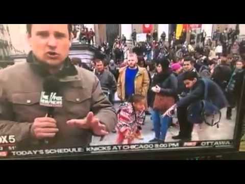 Fox News screen shot of Brussels photographer posing girl. Photo by James Pomerantz